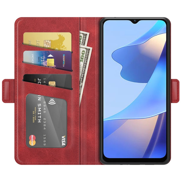 For OPPO A16 Dual-side Magnetic Buckle Horizontal Flip Leather Case with Holder & Card Slots & Wallet