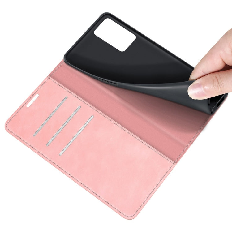 For OPPO A16 Retro-skin Business Magnetic Suction Leather Case with Holder & Card Slots & Wallet