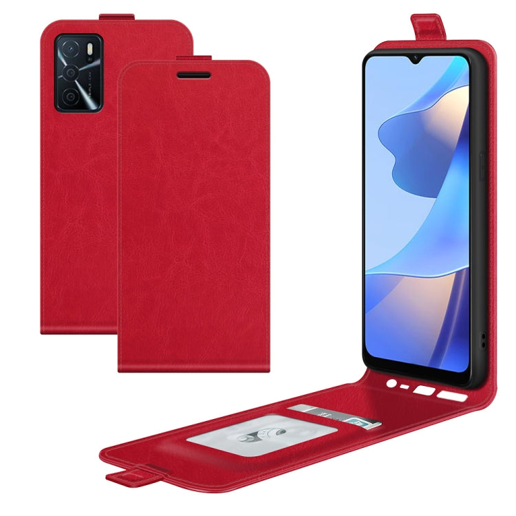For OPPO A16 R64 Texture Single Vertical Flip Leather Protective Case with Card Slots & Photo Frame