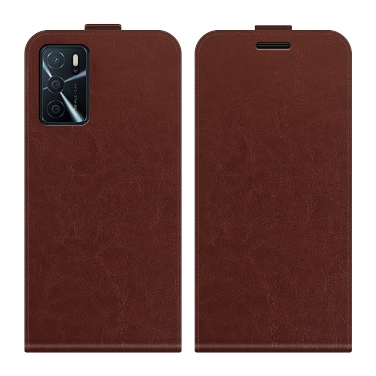 For OPPO A16 R64 Texture Single Vertical Flip Leather Protective Case with Card Slots & Photo Frame