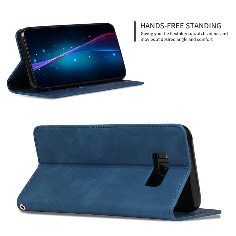 Retro Skin Feel Business Magnetic Horizontal Flip Leather Case for Galaxy S8+