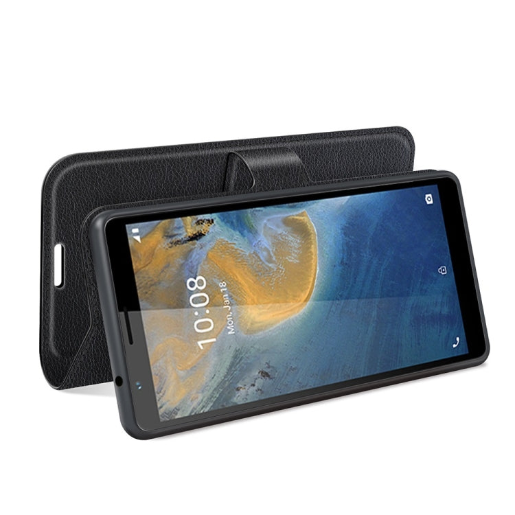 For ZTE Blade A31 Litchi Texture Horizontal Flip Protective Case with Holder & Card Slots & Wallet
