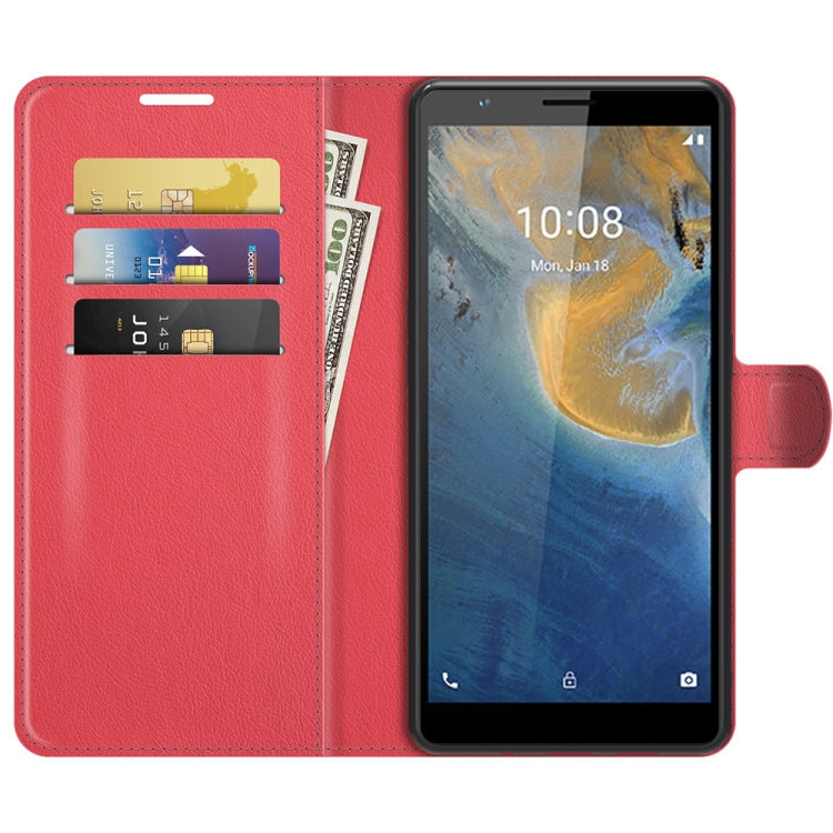 For ZTE Blade A31 Litchi Texture Horizontal Flip Protective Case with Holder & Card Slots & Wallet