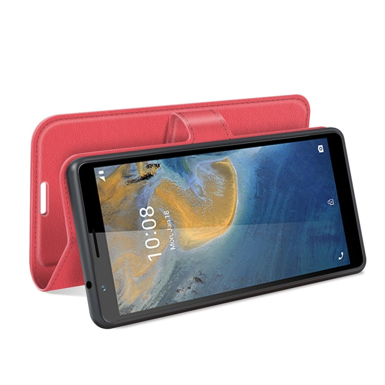For ZTE Blade A31 Litchi Texture Horizontal Flip Protective Case with Holder & Card Slots & Wallet