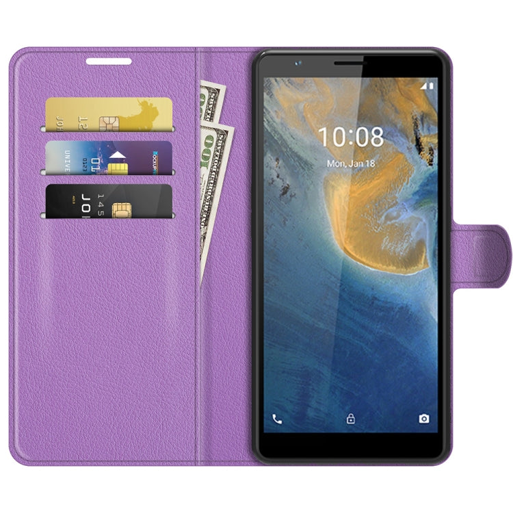 For ZTE Blade A31 Litchi Texture Horizontal Flip Protective Case with Holder & Card Slots & Wallet