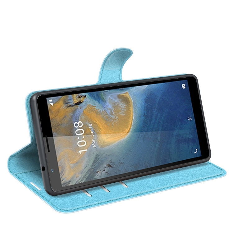 For ZTE Blade A31 Litchi Texture Horizontal Flip Protective Case with Holder & Card Slots & Wallet