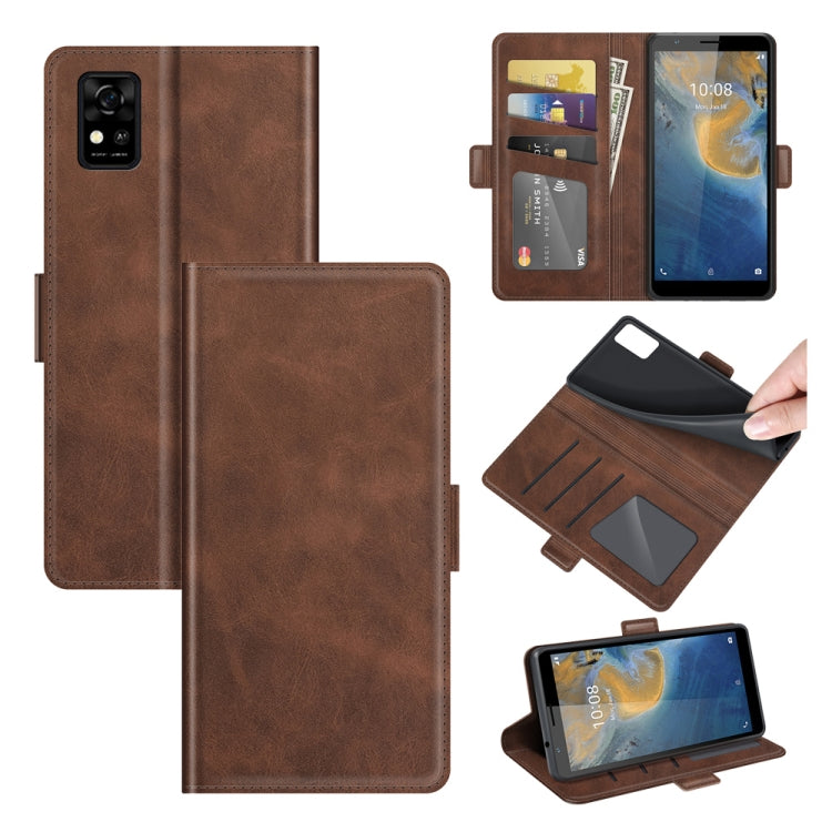 For ZTE Blade A31 Dual-side Magnetic Buckle Horizontal Flip Leather Case with Holder & Card Slots & Wallet