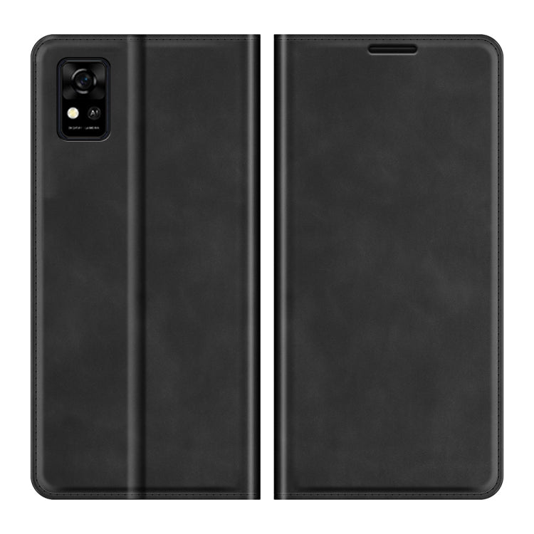 For ZTE Blade A31 Retro-skin Business Magnetic Suction Leather Case with Holder & Card Slots & Wallet