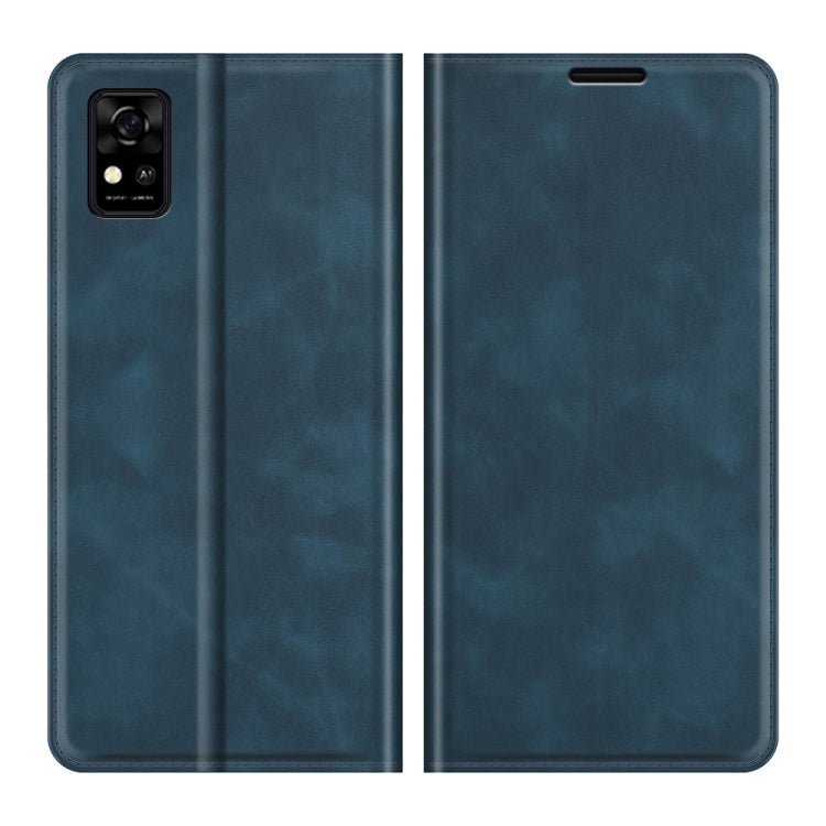 For ZTE Blade A31 Retro-skin Business Magnetic Suction Leather Case with Holder & Card Slots & Wallet
