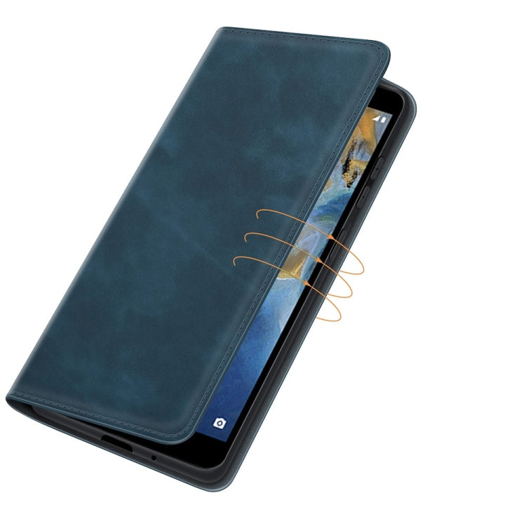 For ZTE Blade A31 Retro-skin Business Magnetic Suction Leather Case with Holder & Card Slots & Wallet