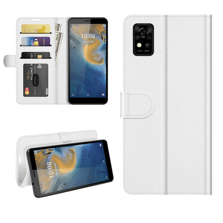 For ZTE Blade A31 R64 Texture Single Horizontal Flip Protective Case with Holder & Card Slots & Wallet& Photo Frame