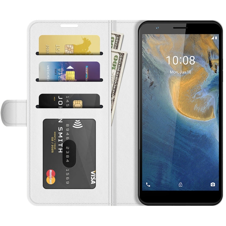For ZTE Blade A31 R64 Texture Single Horizontal Flip Protective Case with Holder & Card Slots & Wallet& Photo Frame