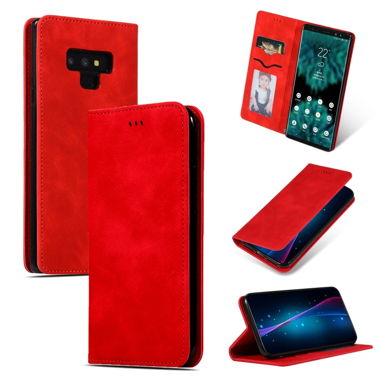 Retro Skin Feel Business Magnetic Horizontal Flip Leather Case for Galaxy Note 9
