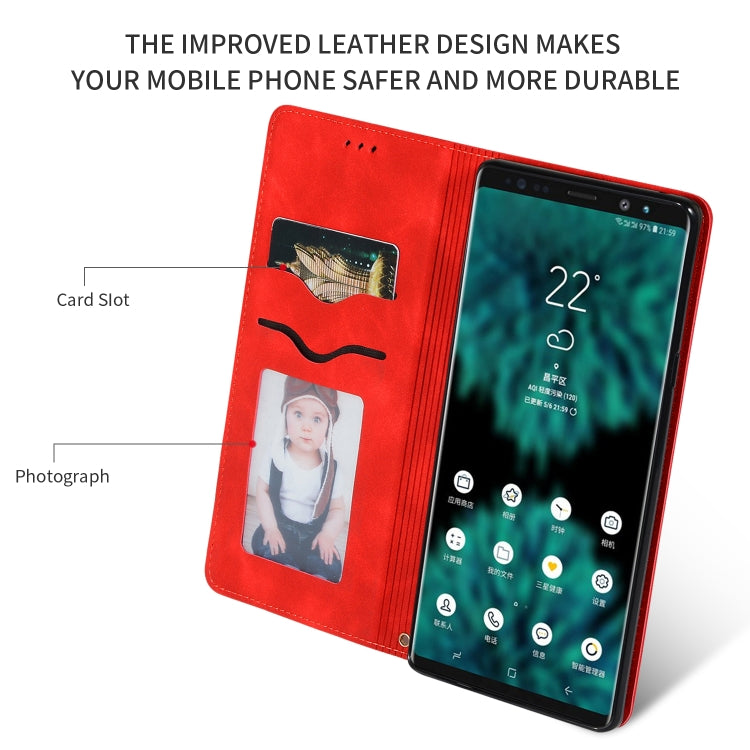 Retro Skin Feel Business Magnetic Horizontal Flip Leather Case for Galaxy Note 9