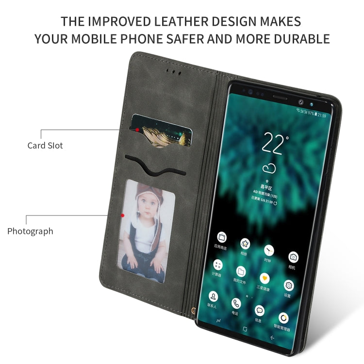 Retro Skin Feel Business Magnetic Horizontal Flip Leather Case for Galaxy Note 9