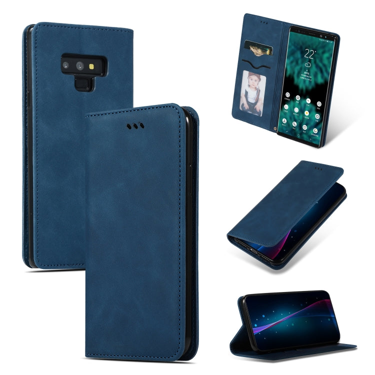 Retro Skin Feel Business Magnetic Horizontal Flip Leather Case for Galaxy Note 9