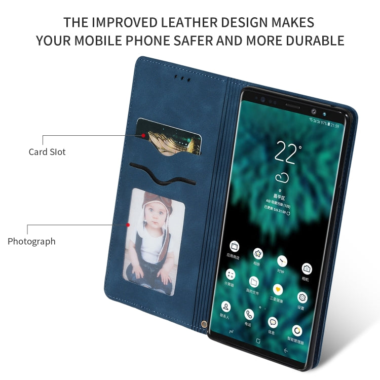 Retro Skin Feel Business Magnetic Horizontal Flip Leather Case for Galaxy Note 9
