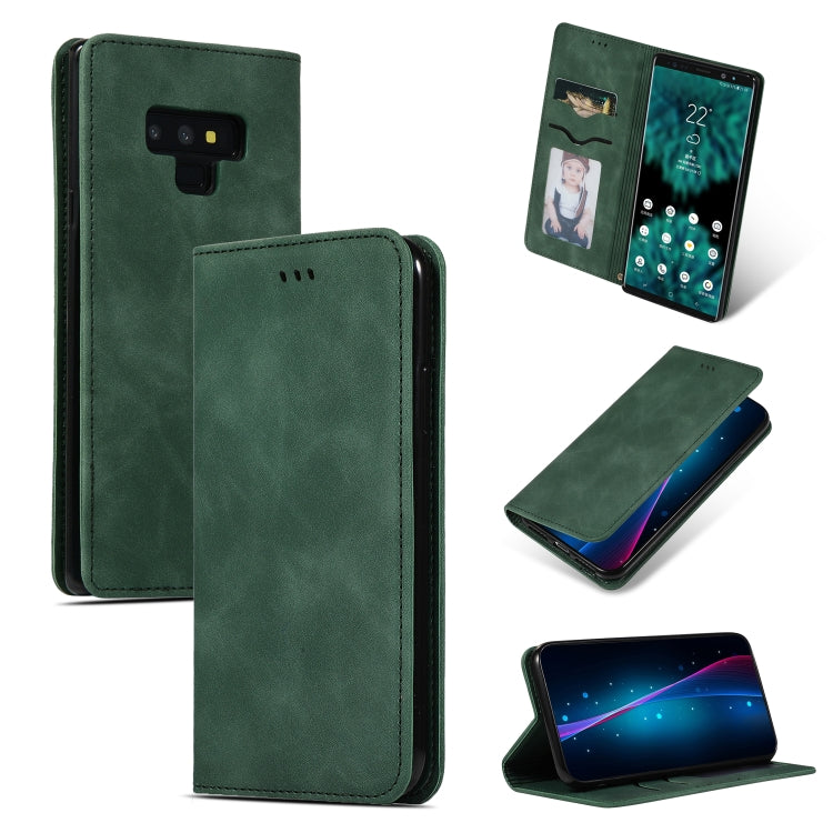 Retro Skin Feel Business Magnetic Horizontal Flip Leather Case for Galaxy Note 9