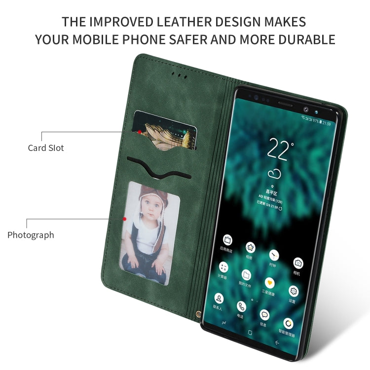 Retro Skin Feel Business Magnetic Horizontal Flip Leather Case for Galaxy Note 9