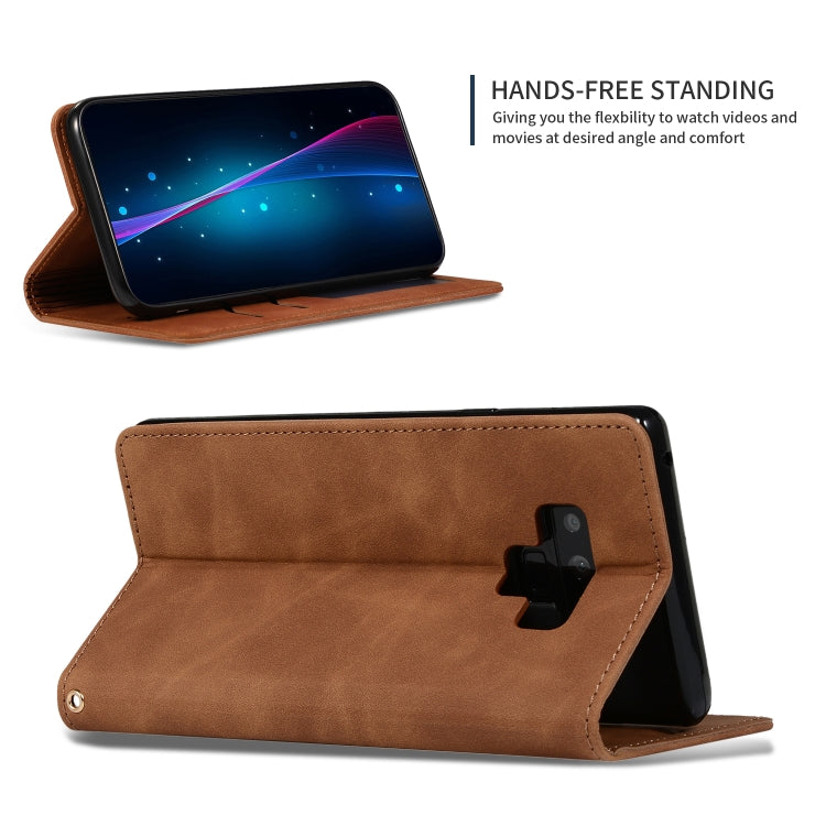 Retro Skin Feel Business Magnetic Horizontal Flip Leather Case for Galaxy Note 9