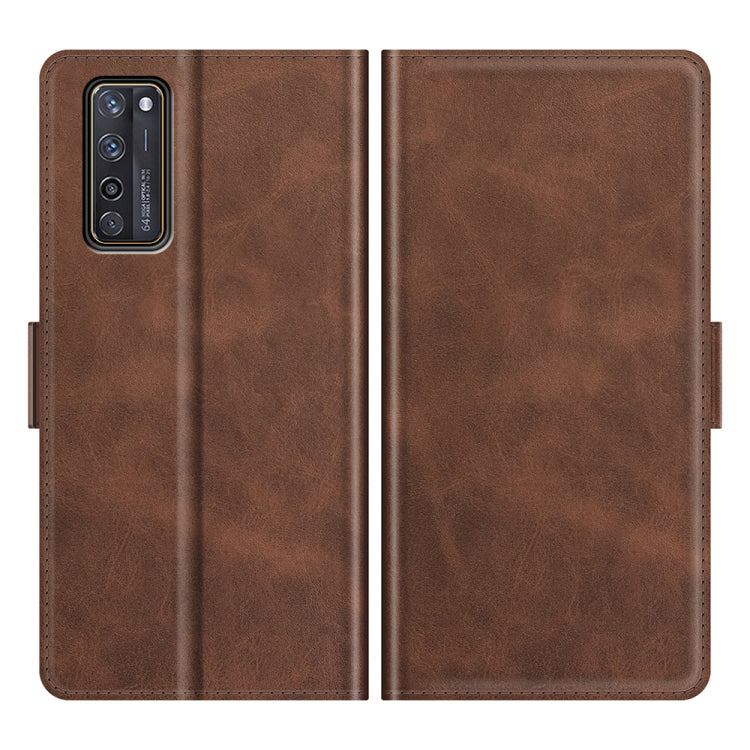For ZTE Axon 20 5G Dual-side Magnetic Buckle Horizontal Flip Leather Case with Holder & Card Slots & Wallet