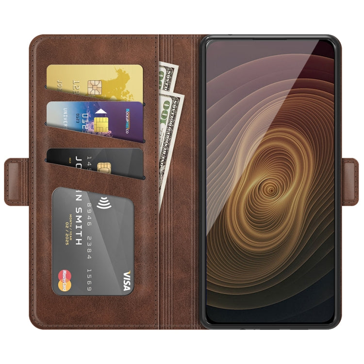 For ZTE Axon 20 5G Dual-side Magnetic Buckle Horizontal Flip Leather Case with Holder & Card Slots & Wallet