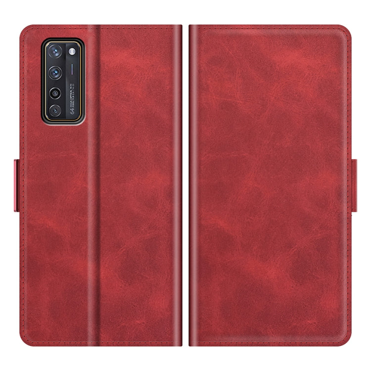 For ZTE Axon 20 5G Dual-side Magnetic Buckle Horizontal Flip Leather Case with Holder & Card Slots & Wallet