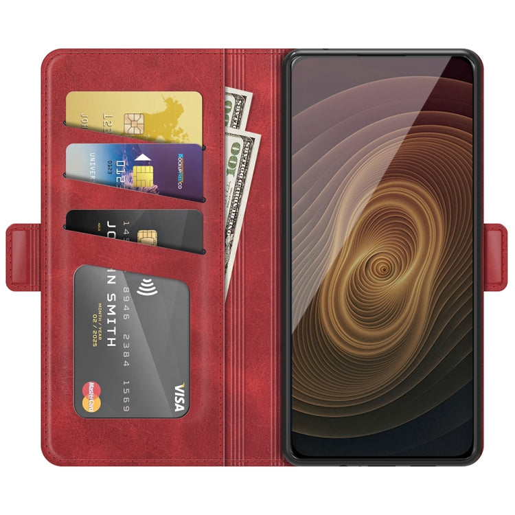 For ZTE Axon 20 5G Dual-side Magnetic Buckle Horizontal Flip Leather Case with Holder & Card Slots & Wallet