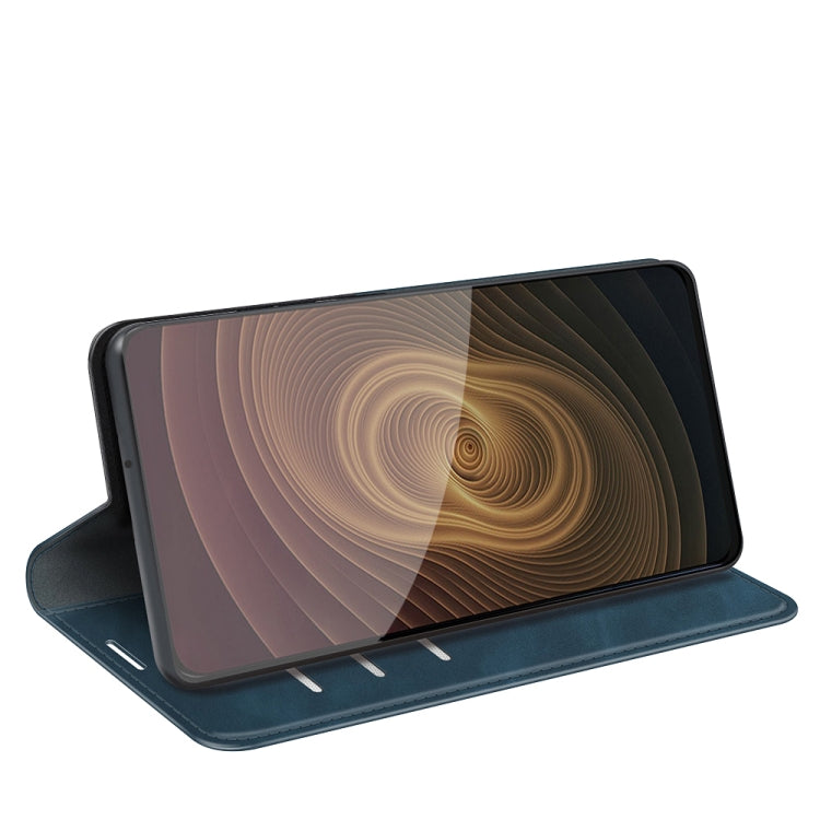 For ZTE Axon 20 5G Retro-skin Business Magnetic Suction Leather Case with Holder & Card Slots & Wallet