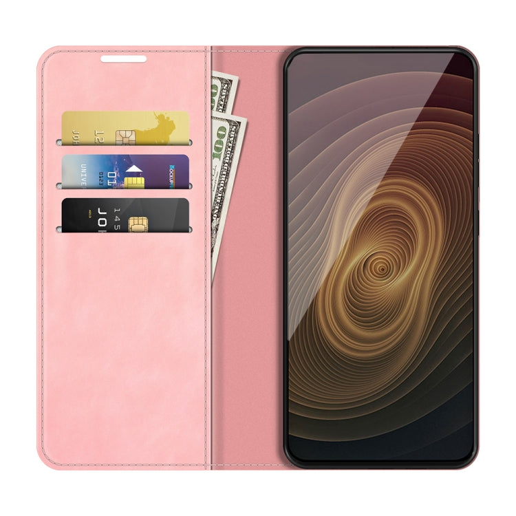 For ZTE Axon 20 5G Retro-skin Business Magnetic Suction Leather Case with Holder & Card Slots & Wallet