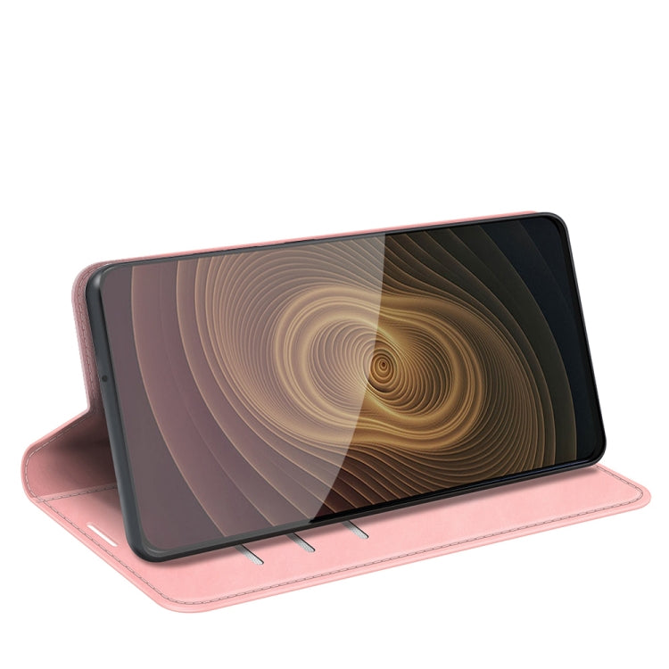 For ZTE Axon 20 5G Retro-skin Business Magnetic Suction Leather Case with Holder & Card Slots & Wallet