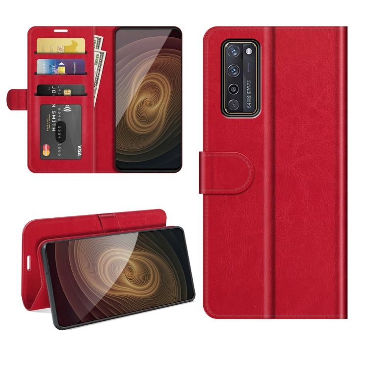 For ZTE Axon 20 5G R64 Texture Single Horizontal Flip Protective Case with Holder & Card Slots & Wallet& Photo Frame