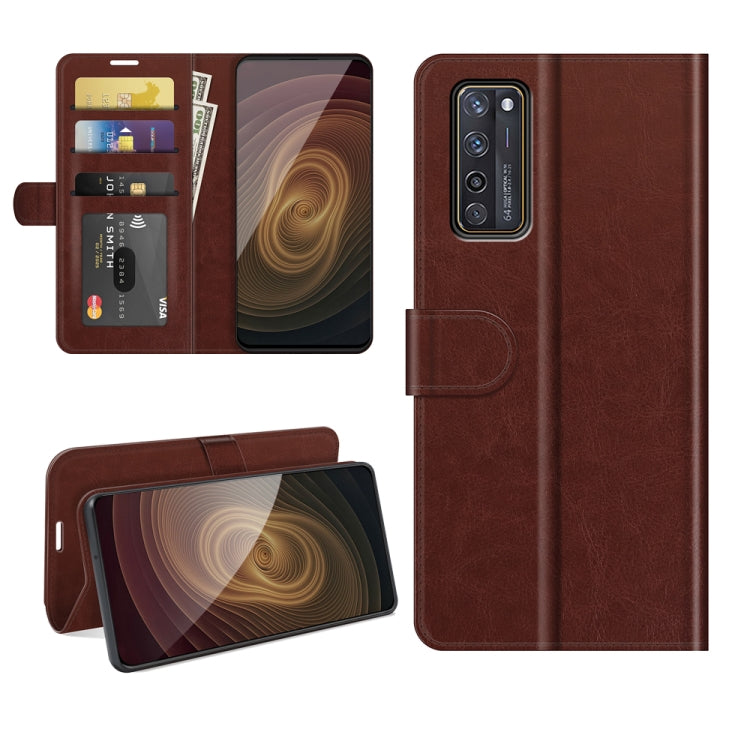 For ZTE Axon 20 5G R64 Texture Single Horizontal Flip Protective Case with Holder & Card Slots & Wallet& Photo Frame
