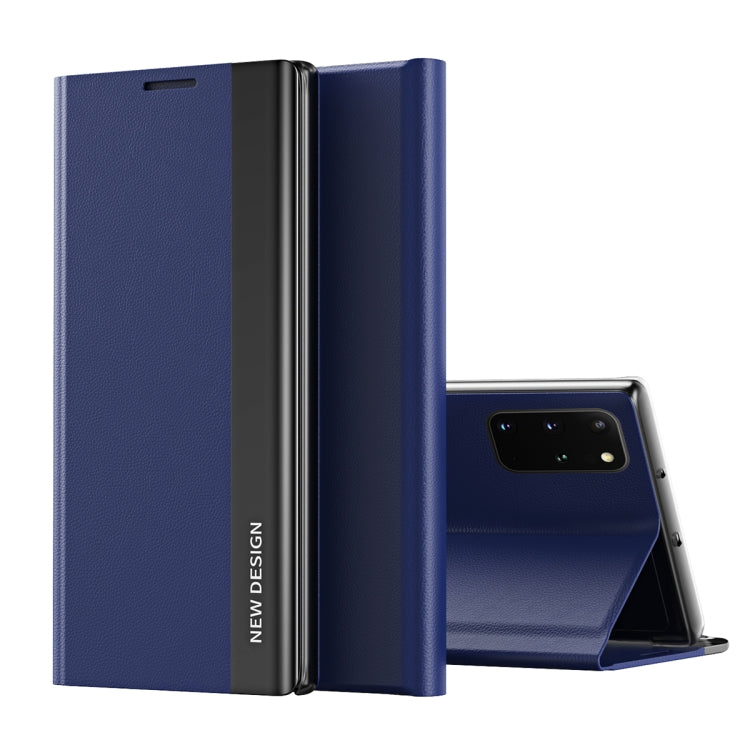 For Galaxy M60S/Note 10 Lite/A81 Side Electroplated Magnetic Ultra-Thin Horizontal Flip Leather Case with Holder