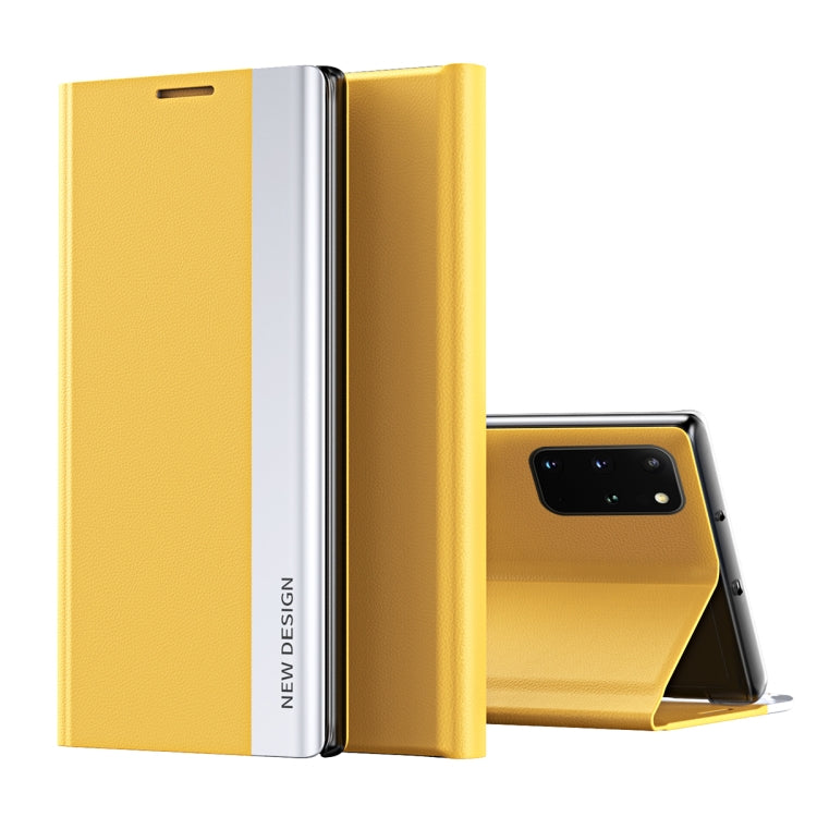 For Samsung Galaxy A71 5G Side Electroplated Magnetic Ultra-Thin Horizontal Flip Leather Case with Holder