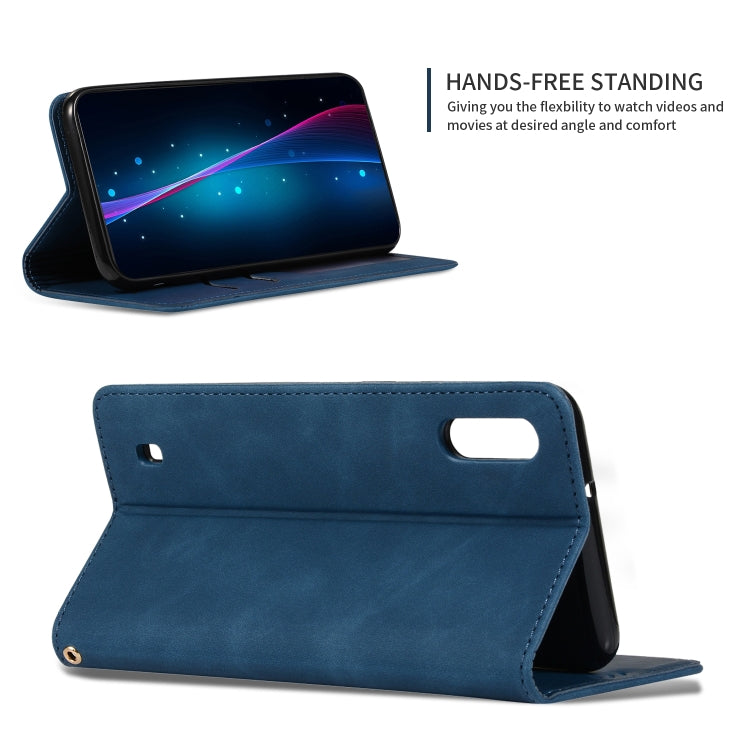 Retro Skin Feel Business Magnetic Horizontal Flip Leather Case for Galaxy M10