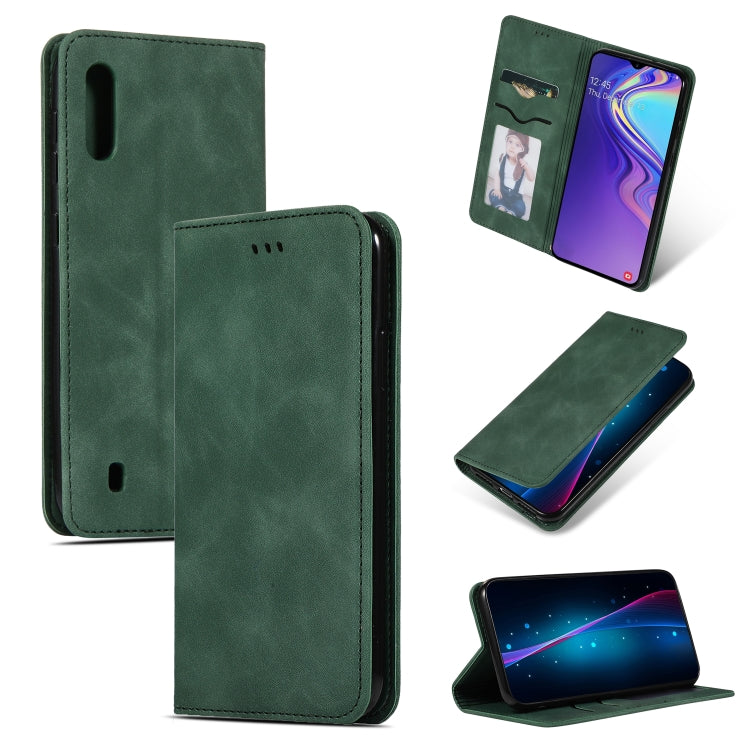 Retro Skin Feel Business Magnetic Horizontal Flip Leather Case for Galaxy M10