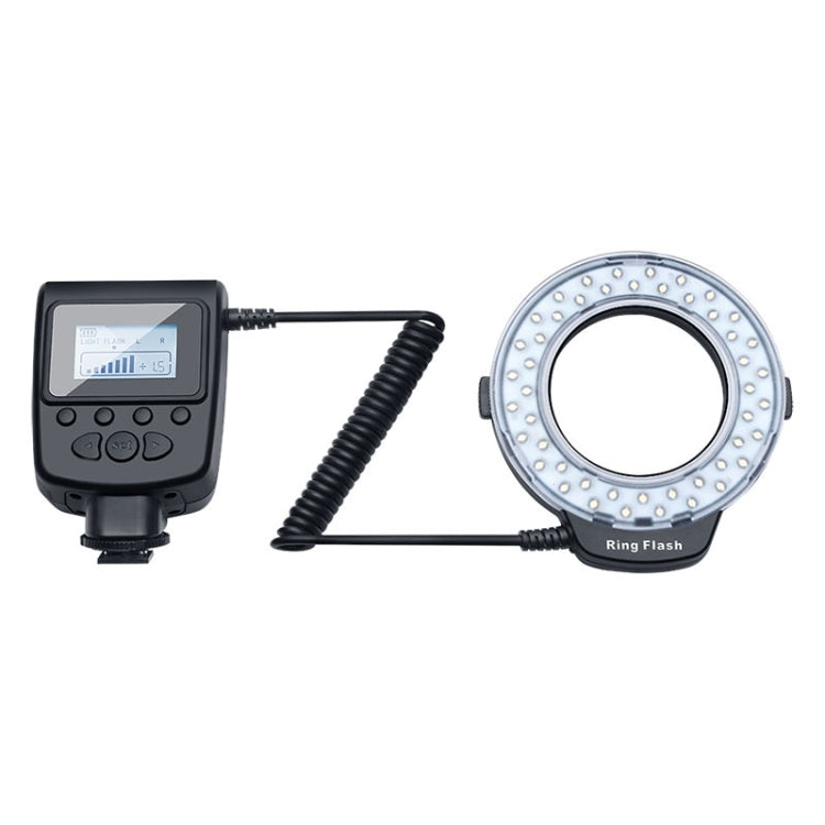 HD-130 Macro LED Ring Flash Light with 8 Different Sizes Adapter Ring (40.5 / 52 / 55 / 58 / 62 / 67 / 72 / 77mm)  & 3 x Color Diffuser