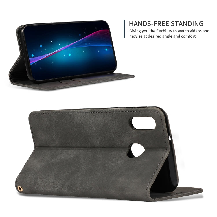 Retro Skin Feel Business Magnetic Horizontal Flip Leather Case for Samsung Galaxy M20