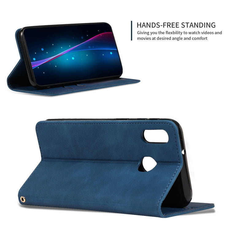 Retro Skin Feel Business Magnetic Horizontal Flip Leather Case for Samsung Galaxy M20