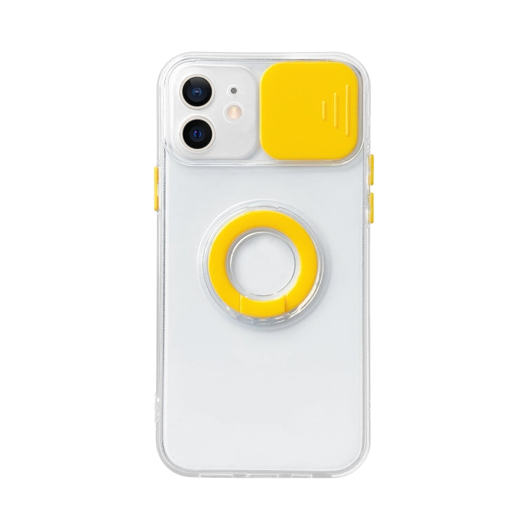 For iPhone 13 Pro Max Sliding Camera Cover Design TPU Protective Case with Ring Holder
