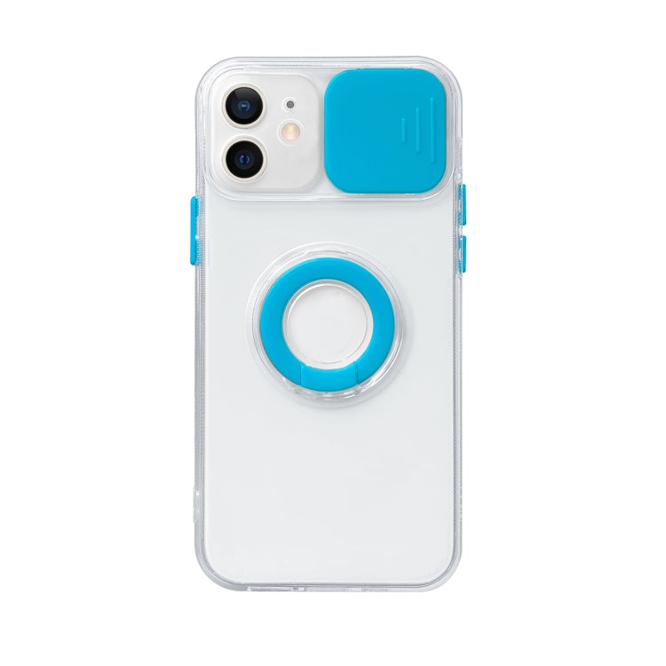 For iPhone 13 mini Sliding Camera Cover Design TPU Protective Case with Ring Holder