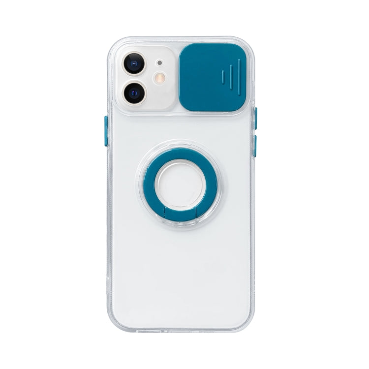 For iPhone 13 mini Sliding Camera Cover Design TPU Protective Case with Ring Holder