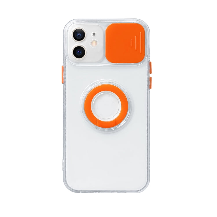 For iPhone 13 mini Sliding Camera Cover Design TPU Protective Case with Ring Holder