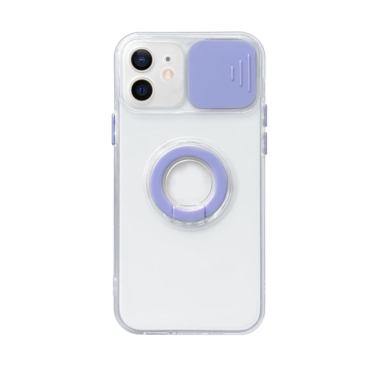 For iPhone 13 mini Sliding Camera Cover Design TPU Protective Case with Ring Holder