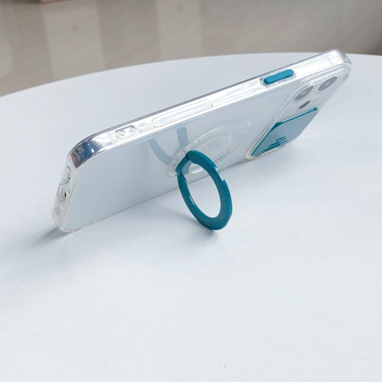 For iPhone 13 mini Sliding Camera Cover Design TPU Protective Case with Ring Holder