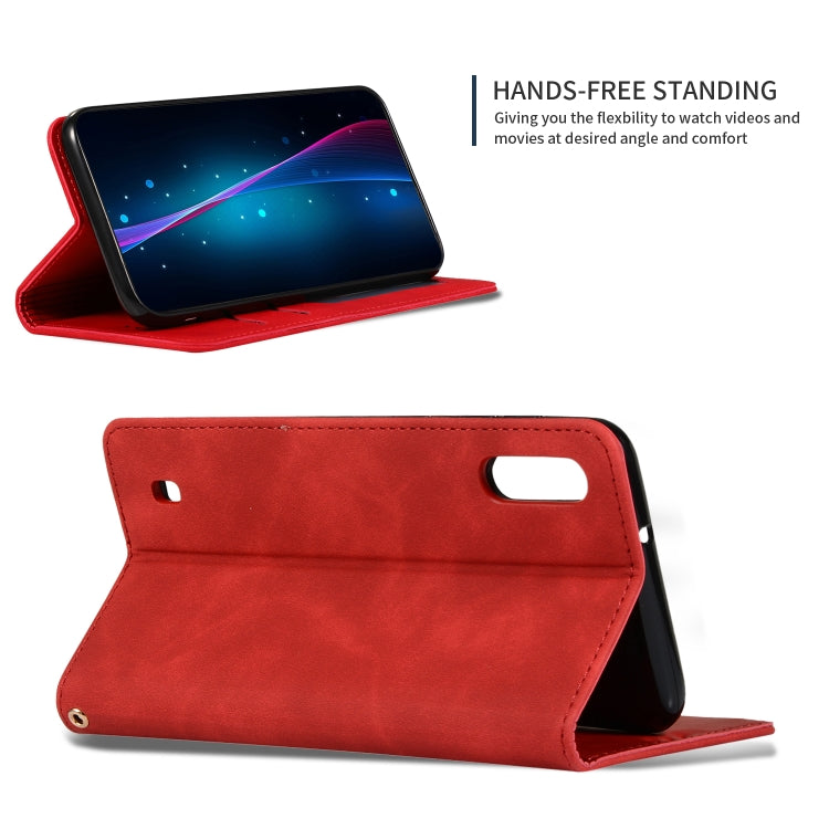 Retro Skin Feel Business Magnetic Horizontal Flip Leather Case for Samsung Galaxy A10