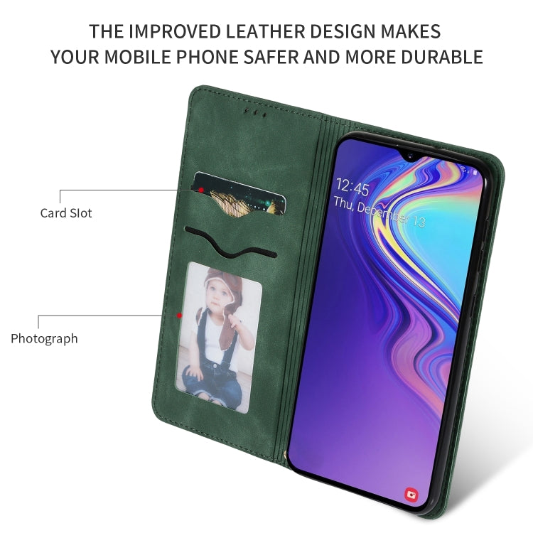 Retro Skin Feel Business Magnetic Horizontal Flip Leather Case for Samsung Galaxy A10