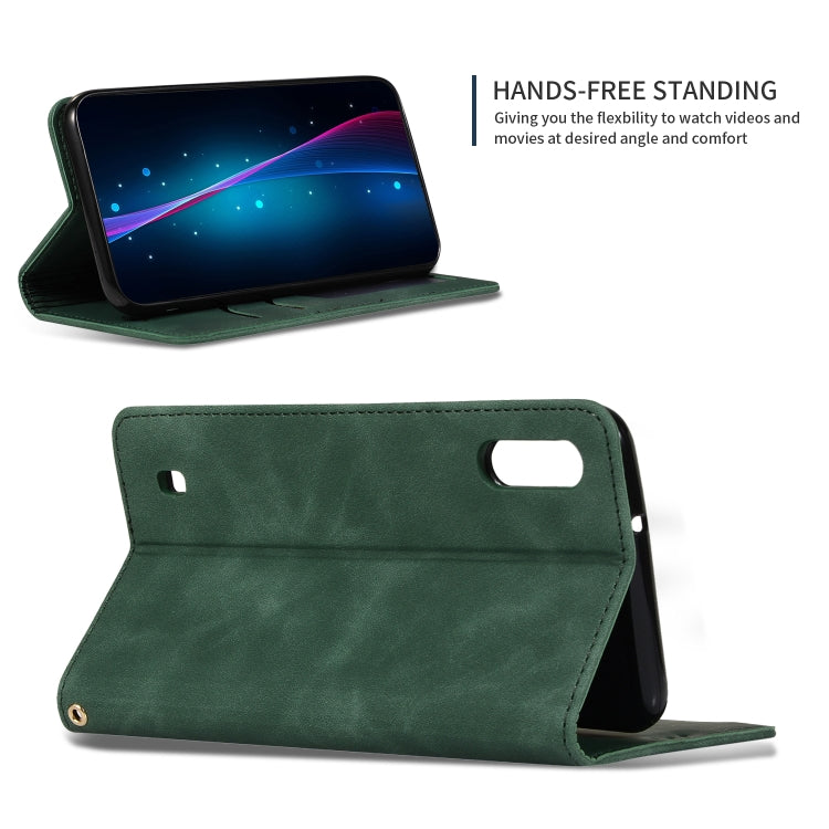 Retro Skin Feel Business Magnetic Horizontal Flip Leather Case for Samsung Galaxy A10