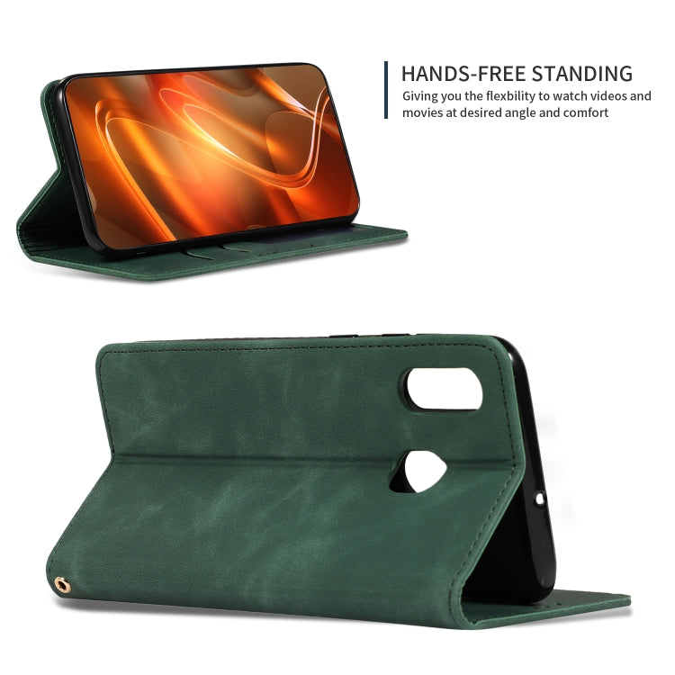 Retro Skin Feel Business Magnetic Horizontal Flip Leather Case for Samsung Galaxy A20 & A30